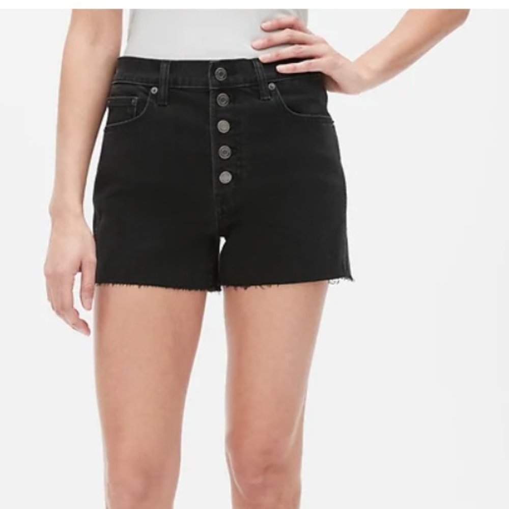 NWT GAP 3.5" High Rise Shorts With Button Fly With Washwell